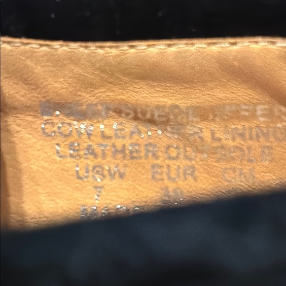 Quince Black Italian Suede Penny Loafer Size 7 EUC Stacked Wood Heel Like New - Picture 11 of 11